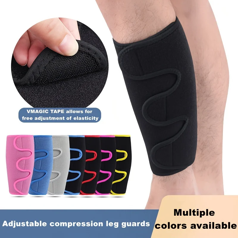 

1 шт., спортивные щитки для голени, регулируемый компрессионный рукав для кроссфита, велосипедный рукав для футбола, баскетбола, тяжелой атлетики, поддерживающий бандаж для икр