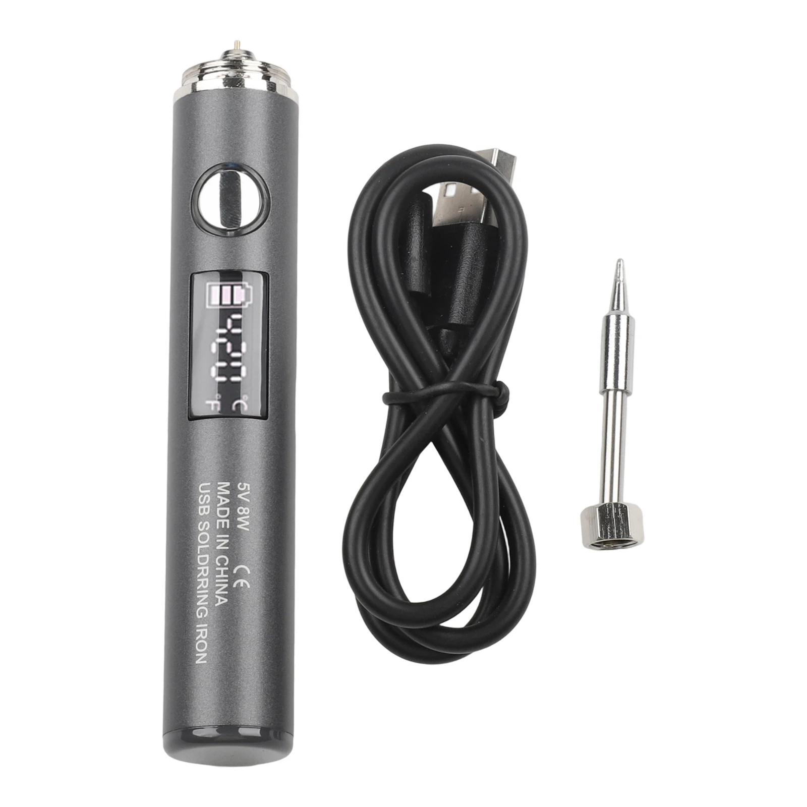 On-the-Go Repairs Black Silver Cordless Soldering Iron Complete Digital Soldering Iron Set Welding Tip Quick Heat-Up Feature