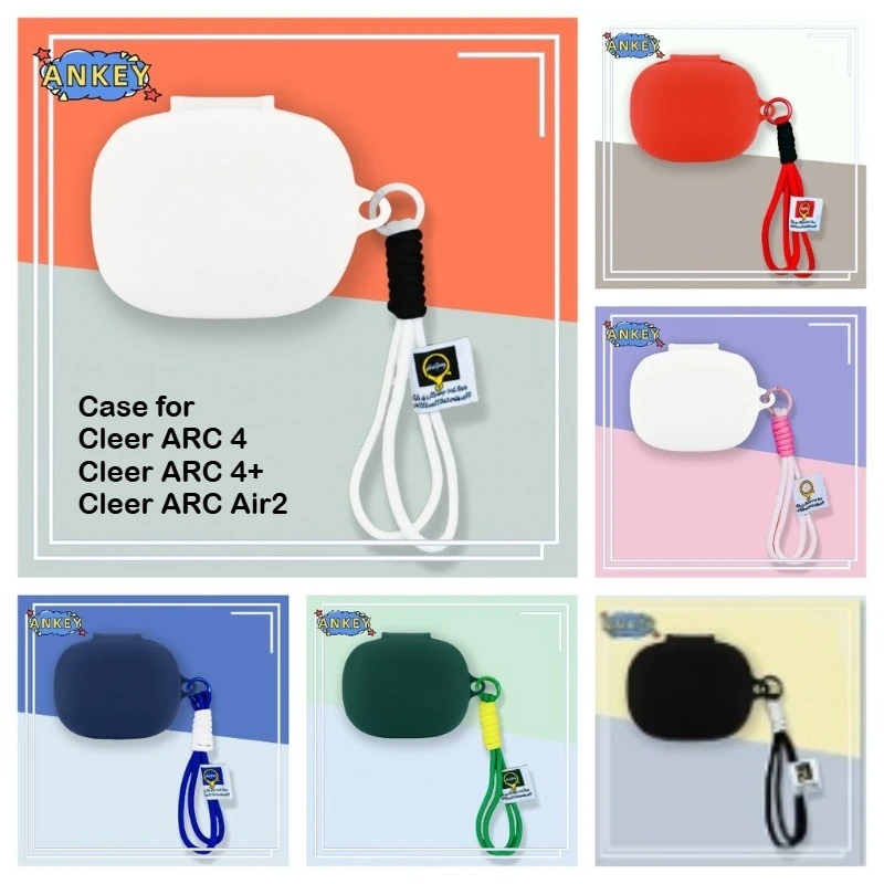 

Защитный чехол для наушников Cleer ARC 4/4+, мягкий силиконовый чехол для беспроводных Bluetooth-наушников Cleer ARC Air2 с защитой от падения, ремешок для переноски