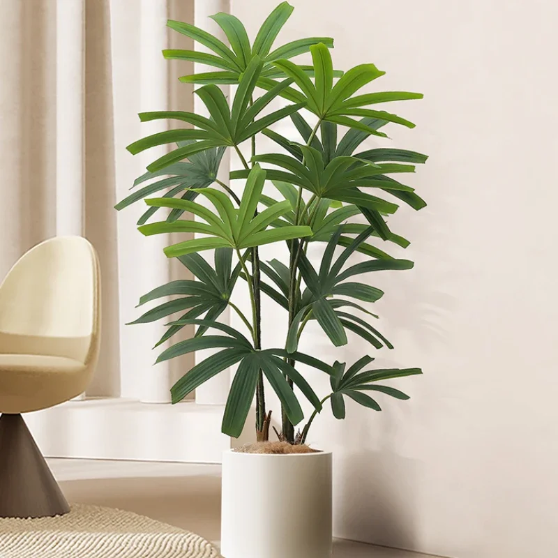 Green Plant Bamboo Palm Potted Bionic Simulated Plants Indoor Living Room Showcase Landscape Decoration Ornaments