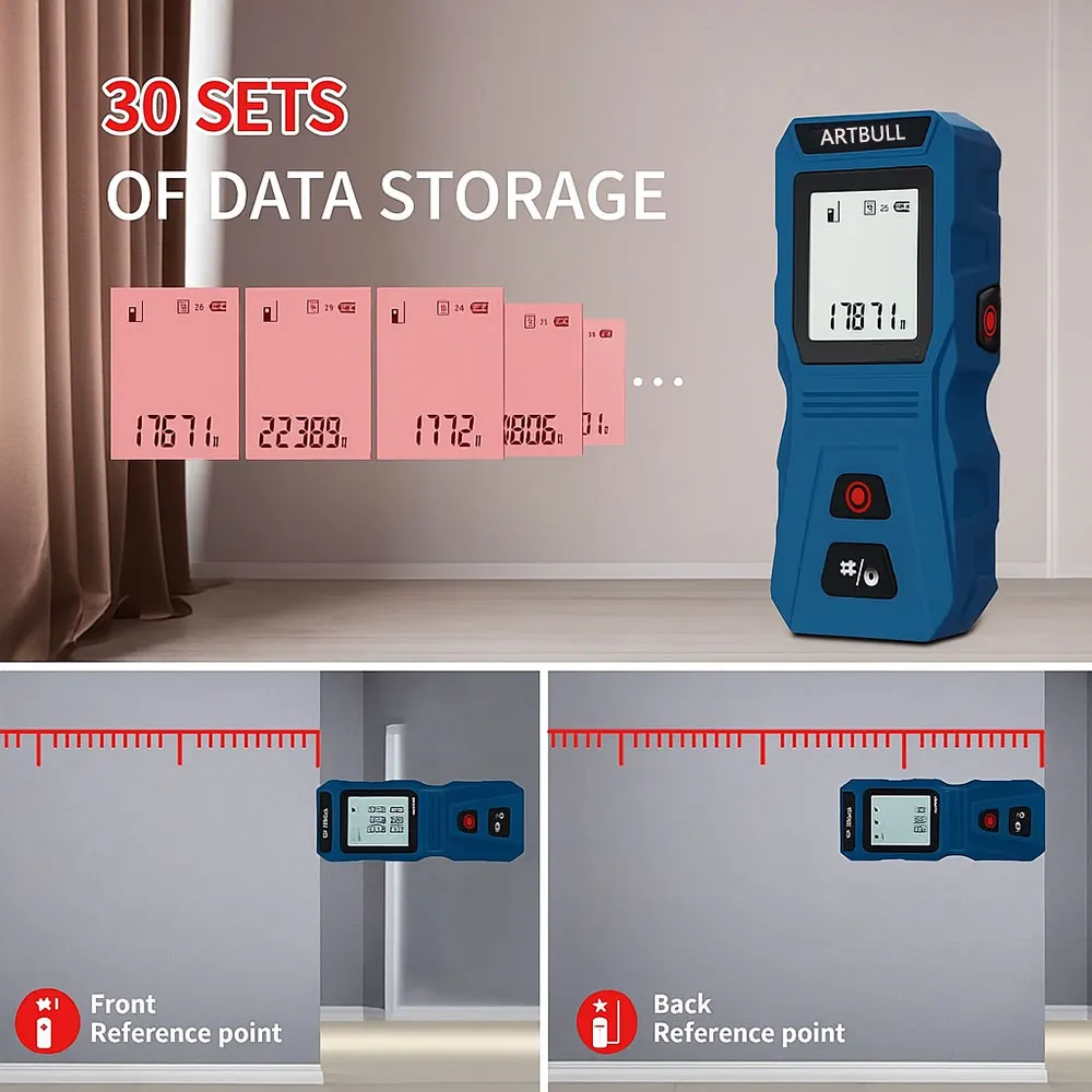 ARTBULL Infrared Mini Laser Rangefinder Distance Meter Laser measure tape 40m 60m