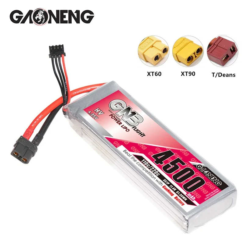 

GNB 3S 11.4V 4500mAh 110C/220C LiPo Battery With T XT60 XT90 Plug For Drone FPV Quadcopter Helicopter RC Car Boat Model Parts