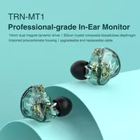 TRN MT1 In Ear HIFI Hanging Ear Running Loop Iron Heavy Bass Music Band Microphone Earphones Interchangeable Cable