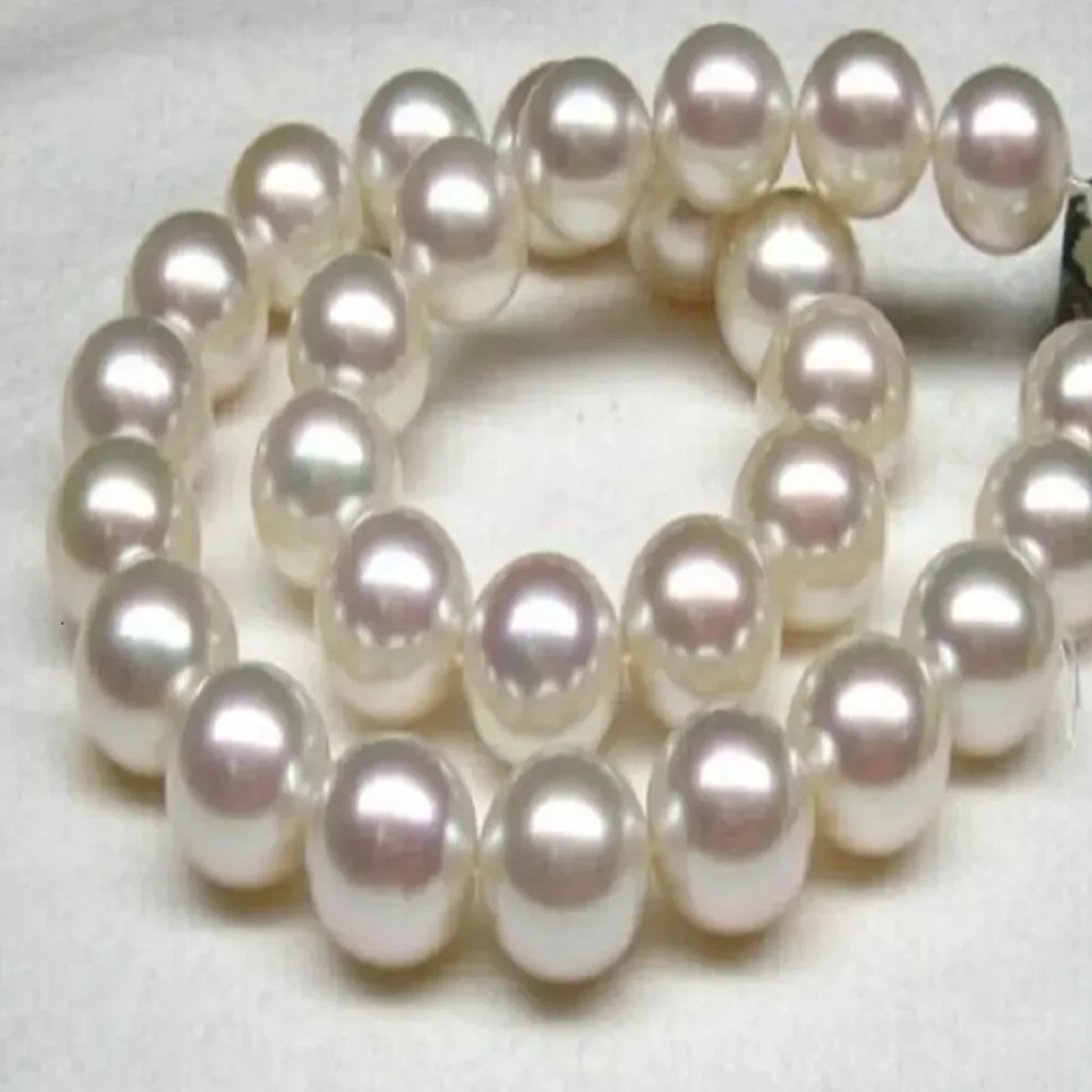 Beautiful Pearl Necklace AAAAA11-12mm Natural South Sea Round Pearl Necklace 925s 16/18/20/22/24inch