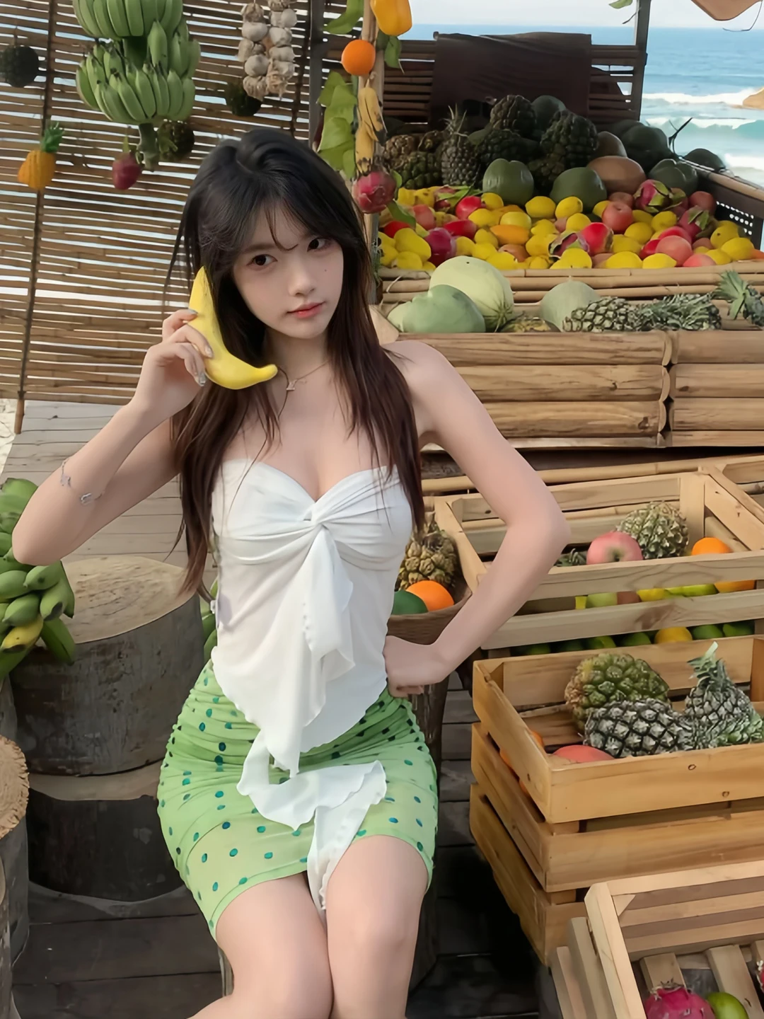 

Sexy Polka Dot Halter Top And Skirt Set Women's Summer Fashion Two-Piece Outfit Strap Design Short Length Sleeveless Bodysuit