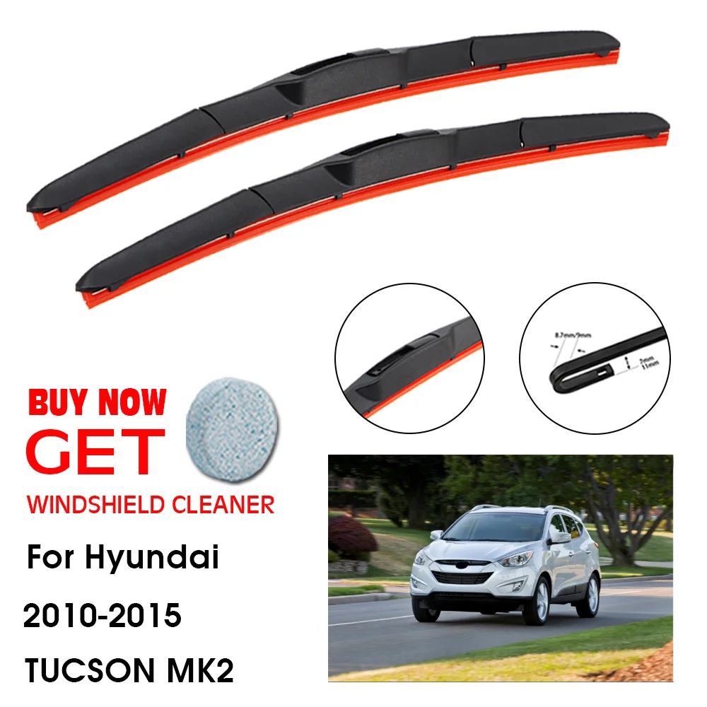 

Car Wiper For Hyundai TUCSON MK2 24"+16" 2010-2015 Front Window Washer Windscreen Windshield Silica Gel Wiper Blades Accessorie