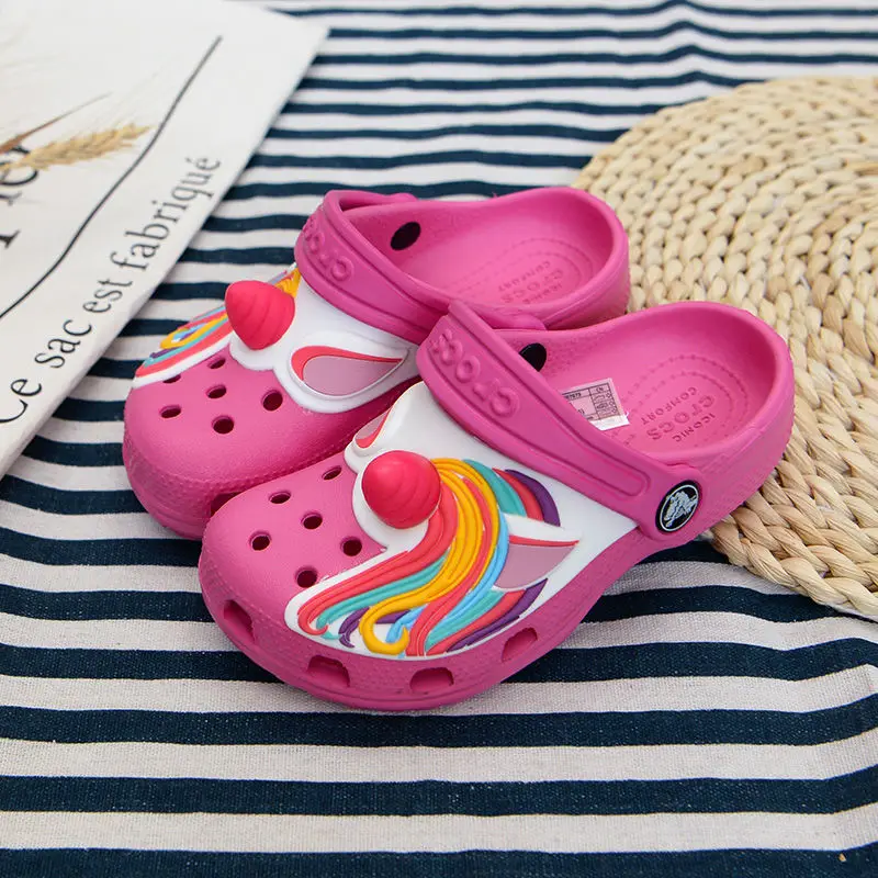 Kawaii Summer My Little Pony Cartoon Sandals Non Slip Soft Bottom Breathable Outdoor Casual Slippers Hollow Children Beach Shoes