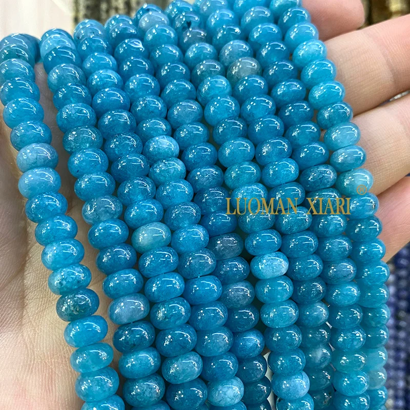 Abacus 5x8MM Natuursteen Kralen Amber Kunzite Oranje Chalcedoon Losse Wiel Spacer Bead voor Sieraden Maken Diy armband Oorbellen
