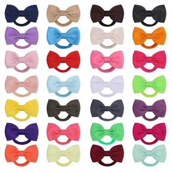 10 adet/takım Mini Yaylar Elastik Naylon At Kuyruğu Tutucu Halat Bebek Kızlar için Güzel Grogren Kauçuk Saç Bantları Çocuklar saç aksesuarları