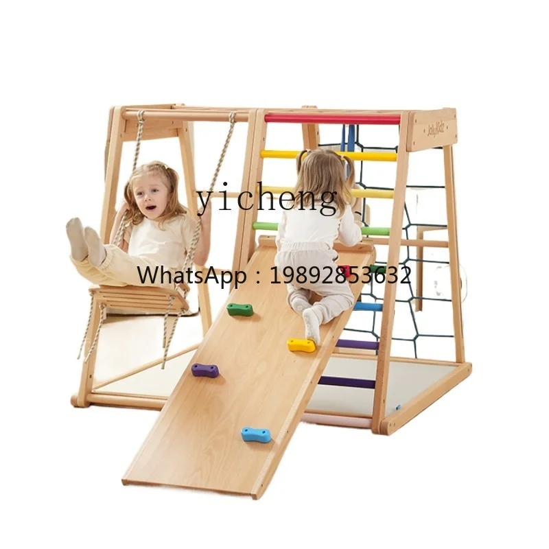 Climbing Frame Indoor Children's Household Solid Wood Slide Children's Family Swing