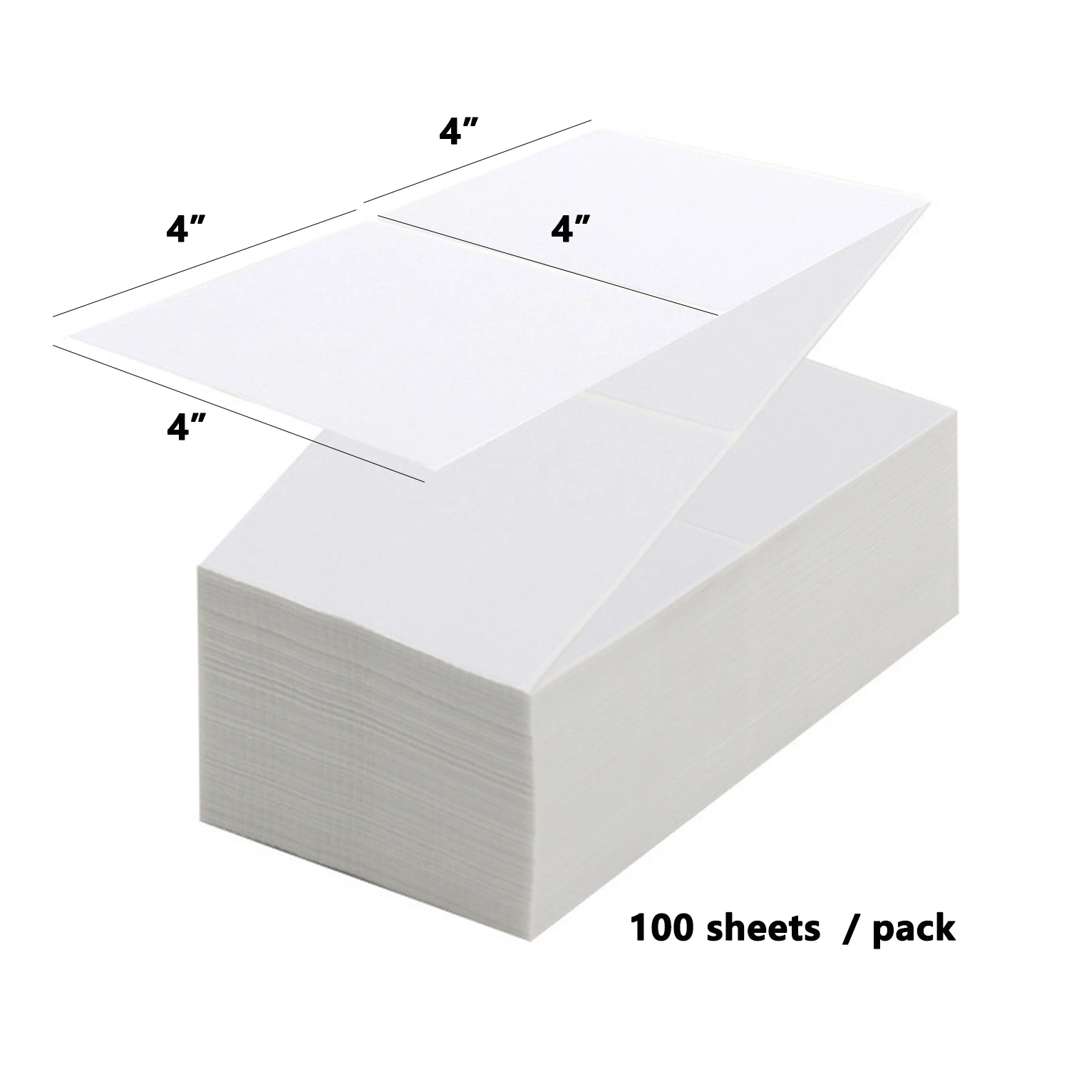 4*4"*100 sheets Adhesive Shipping Label Waterproof Thermal Label Thermal Transfer Label Sticker Small Ticket Paper