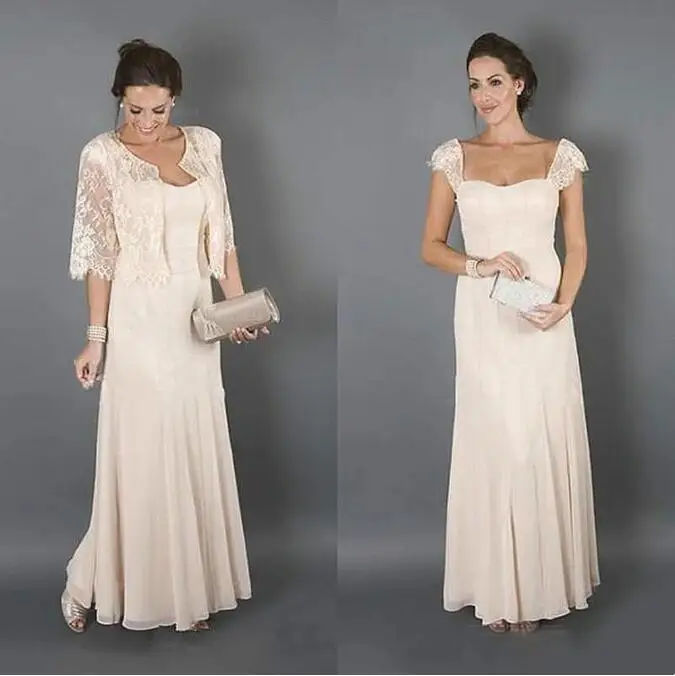 

2022 Pink Mother of the Bride Dresses With Lace Jacket Ruffle Chiffon 2 Pieces Mother Evening Dress Plus Size Wedding Party Gown