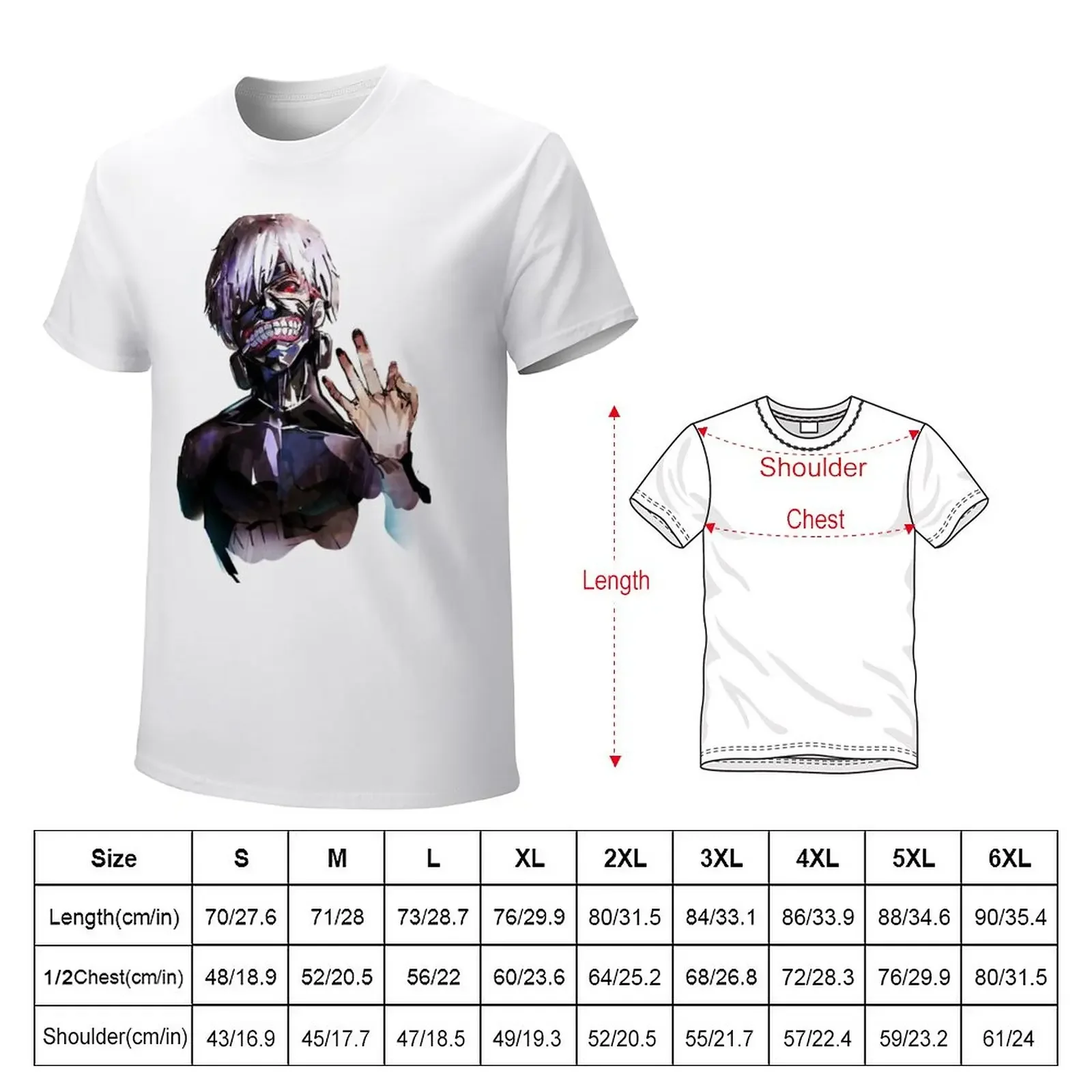 Kaneki T-Shirt animal prinfor boys plus size tops kawaii clothes mens graphic t-shirts hip hop