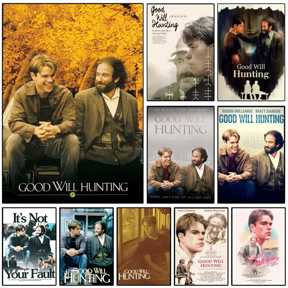 Movie G-Good Will Hunting Poster Removable Wall Sticker Mural for Living Room – Art Poster Home Decoration Decal