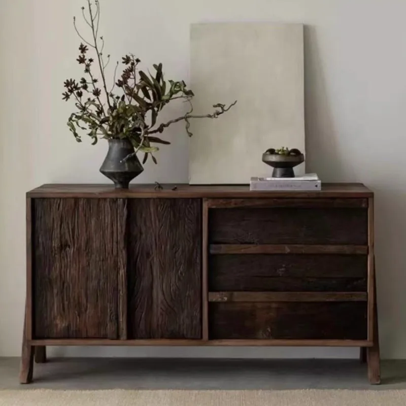 Rustic Long Living Room Cabinets Classic Drawers Wooden Vintage Living Room Cabinets Japanese Meuble Rangement Furniture Home