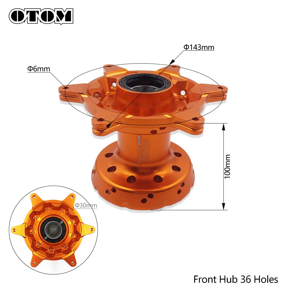 OTOM 2023 Motorcycle Front Rear Wheel Hub 36 Holes Rims Spokes CNC Maching For KTM SX SXF XC XCF HUSQVARNA FC TC GASGAS ECF MCF