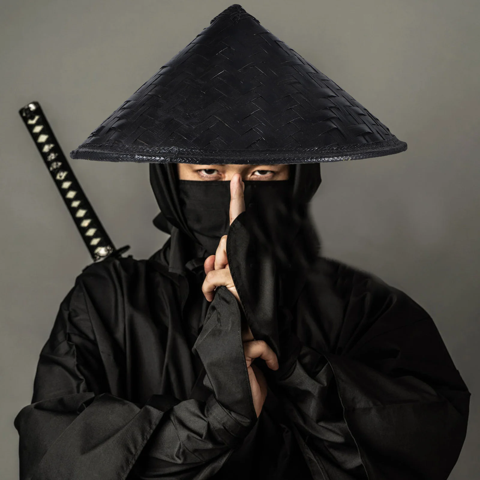 Hat Samurai Straw Ninja Chinese Cosplay Japanese Rice Asian Bamboo Conical Hats Party Farmer Cone Decor Cap Decorative