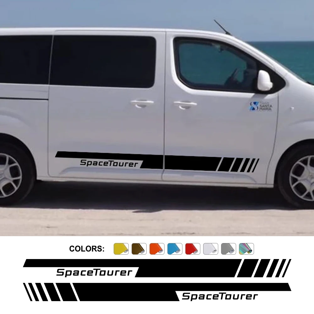 Pegatinas laterales para puerta de furgoneta para Citroen Spacetourer E C4 XS M XL MPV Minivan, gráficos de coche, calcomanías decorativas, accesorios de sintonización automática