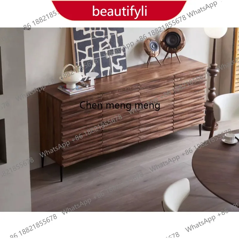 

M45 North American ash wood entrance chest creative designer medieval solid wood dining side cabinet