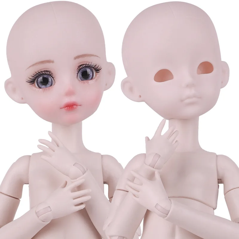 30cm Girl Fashion Doll 1/6 Babi Doll White Skin 22 Joints With Make-up Head+Body Accessories Removable Body Action Figure Toy