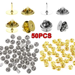 50 sztuk 10mm metalowa broszka podstawa uchwyt broszka przypinki w kształcie motyla uchwyt na odznakę dla Diy tworzenia biżuterii akcesoria do broszek hurtownia