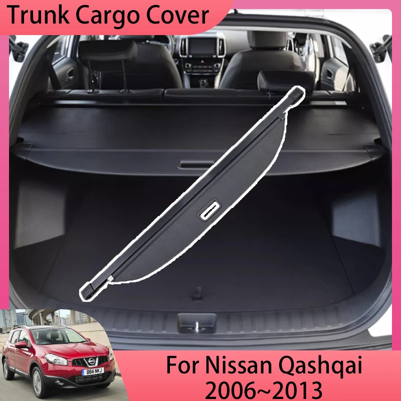 

Car Trunk Mat For Nissan Qashqai Dualis J10 MK1 2006~2013 2008 2009 Luggage Storage Security Shades Organizer Tray Accessories