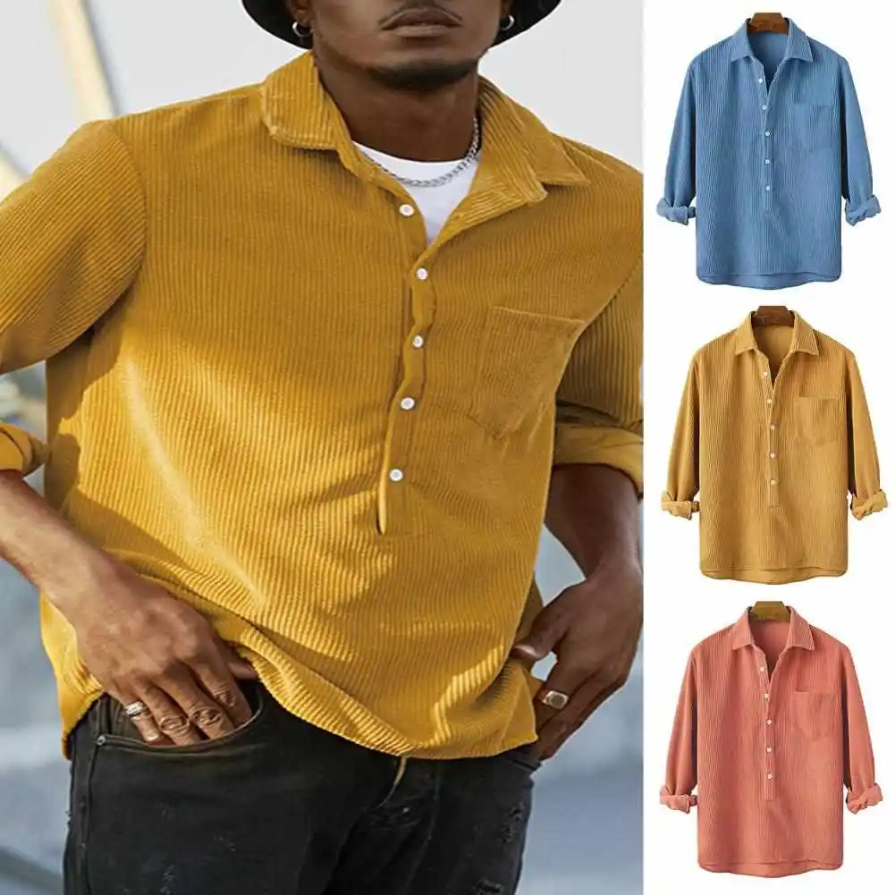

Men's Striped Lapel Long Sve irt Pure Color Casual Faion Breathable Cotton Sun Protection Treaent oulder Sve