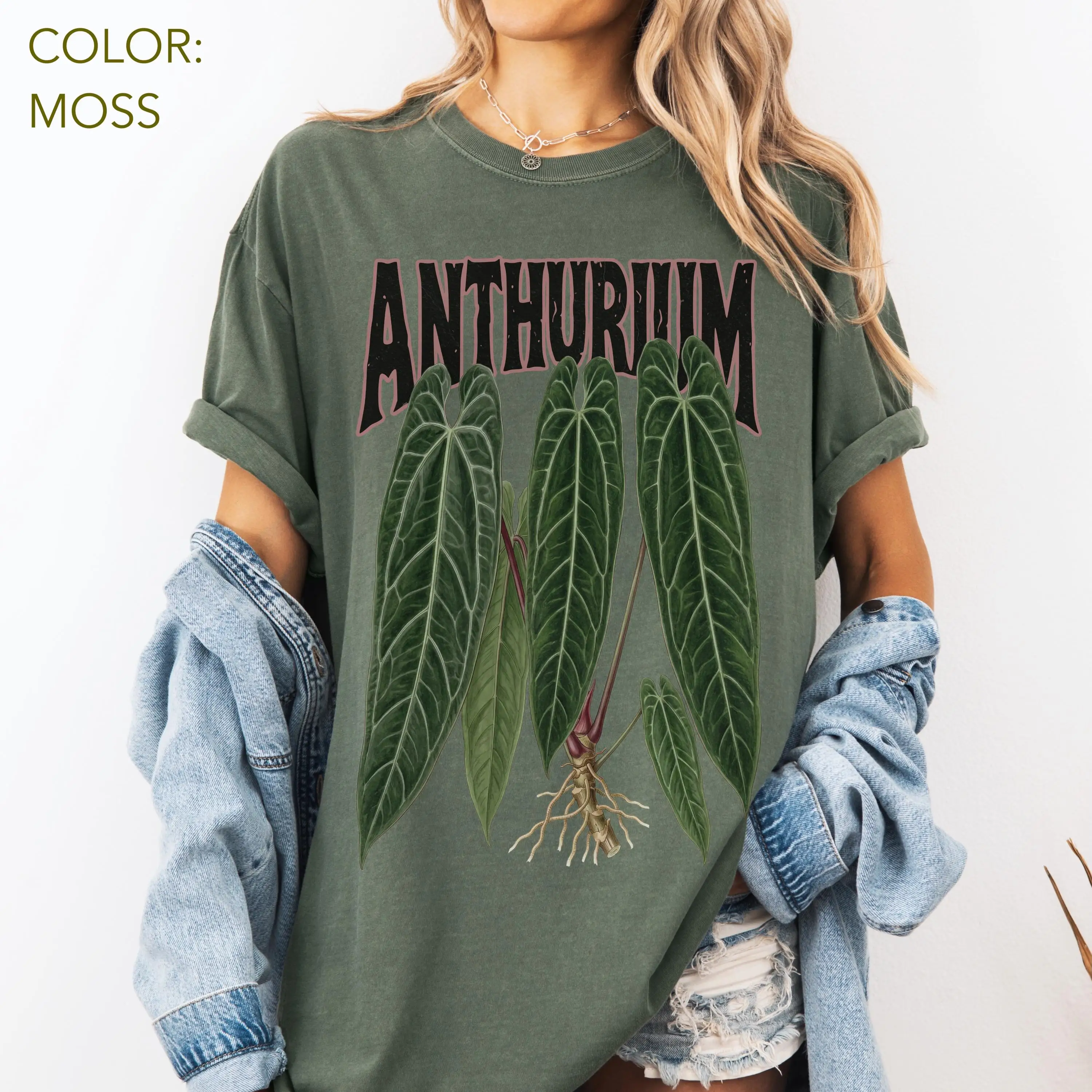 Anthurium Warocqueanum Shirt , Botanical Queen Anthurium Shirt, Rare Houseplant Tee, Aroid Plant Tee, Indoor Plant Lover Gift