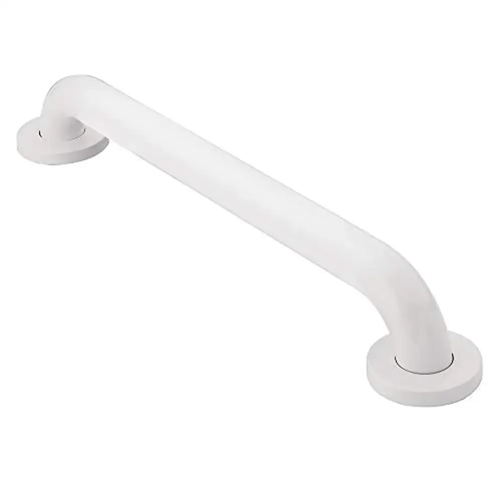 36-Inch Stainless Steel Safety Grab Bar Glacier White Supports 500 lbs ADA Compliant