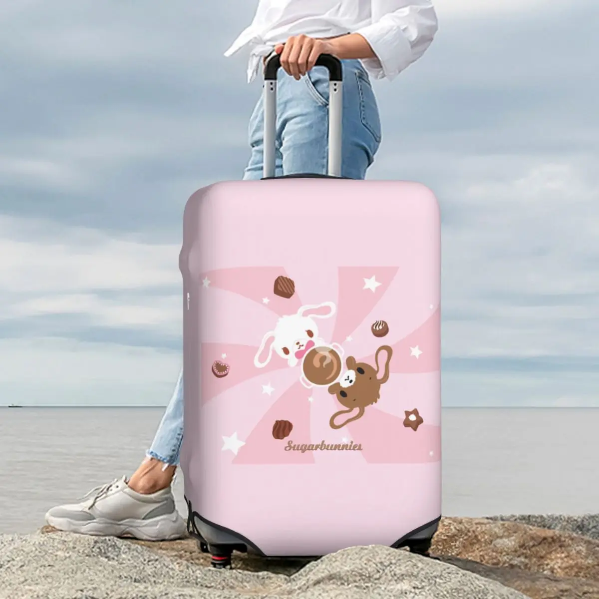 

Sugarbunnies Suitcase Cover Protection Elastic Travel Luggage Protector Covers for 18-32 Inch