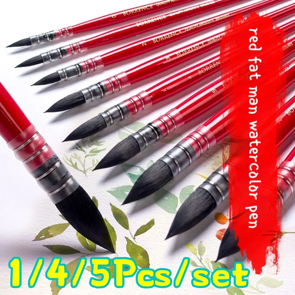

Squirrel Hair Round Head Pointed Mop Brush Watercolor Paint Brushes Gouache Brush Pen Art Hook Line Pen for School Art Supplies