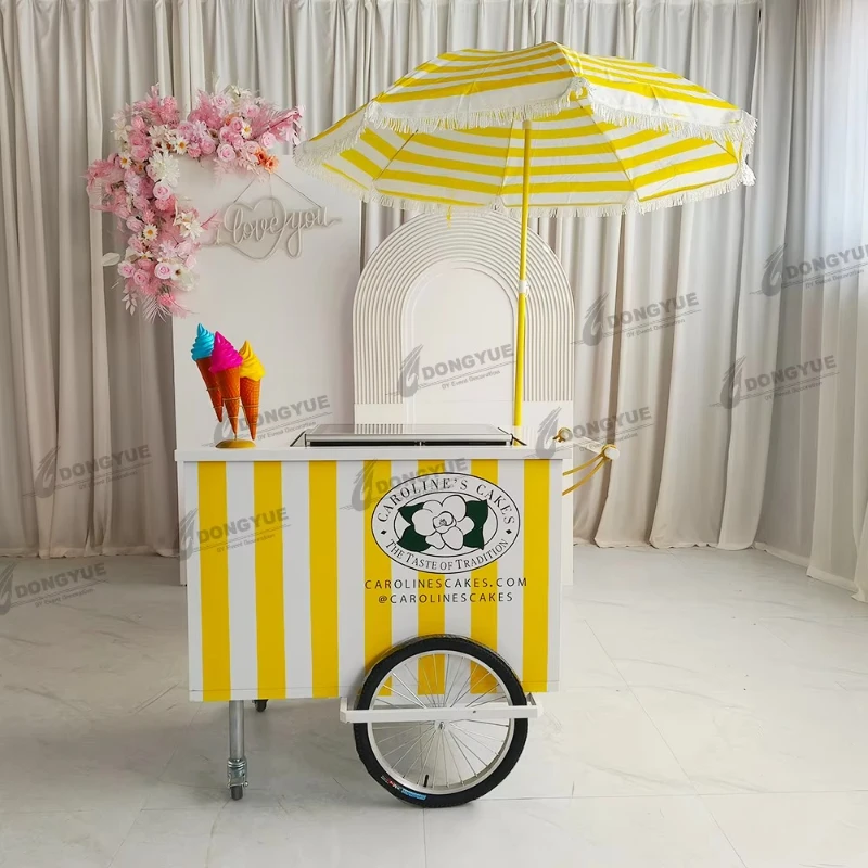

Custom candy cart mobile freezer ice cream truck for wedding parties and birthday decorations
