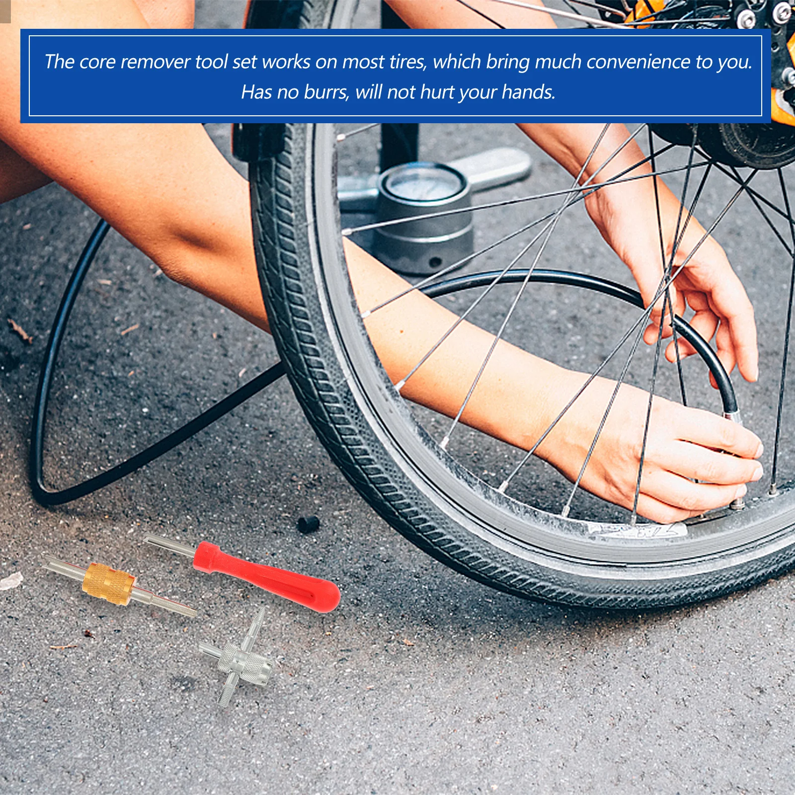 

1 Set Tire Valve Core Tool Kit Compact Lightweight For Bicycle Car Truck Motorcycle Ev Repair Auto Wrench Driver Bike Repairing