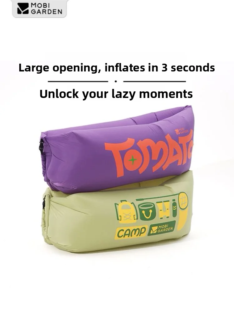 

Outdoor Inflatable Air Bed Camping Nap Sofa Bed Beach Leisure Furniture Manual Inflation Double Layer Polyester Nylon Mat