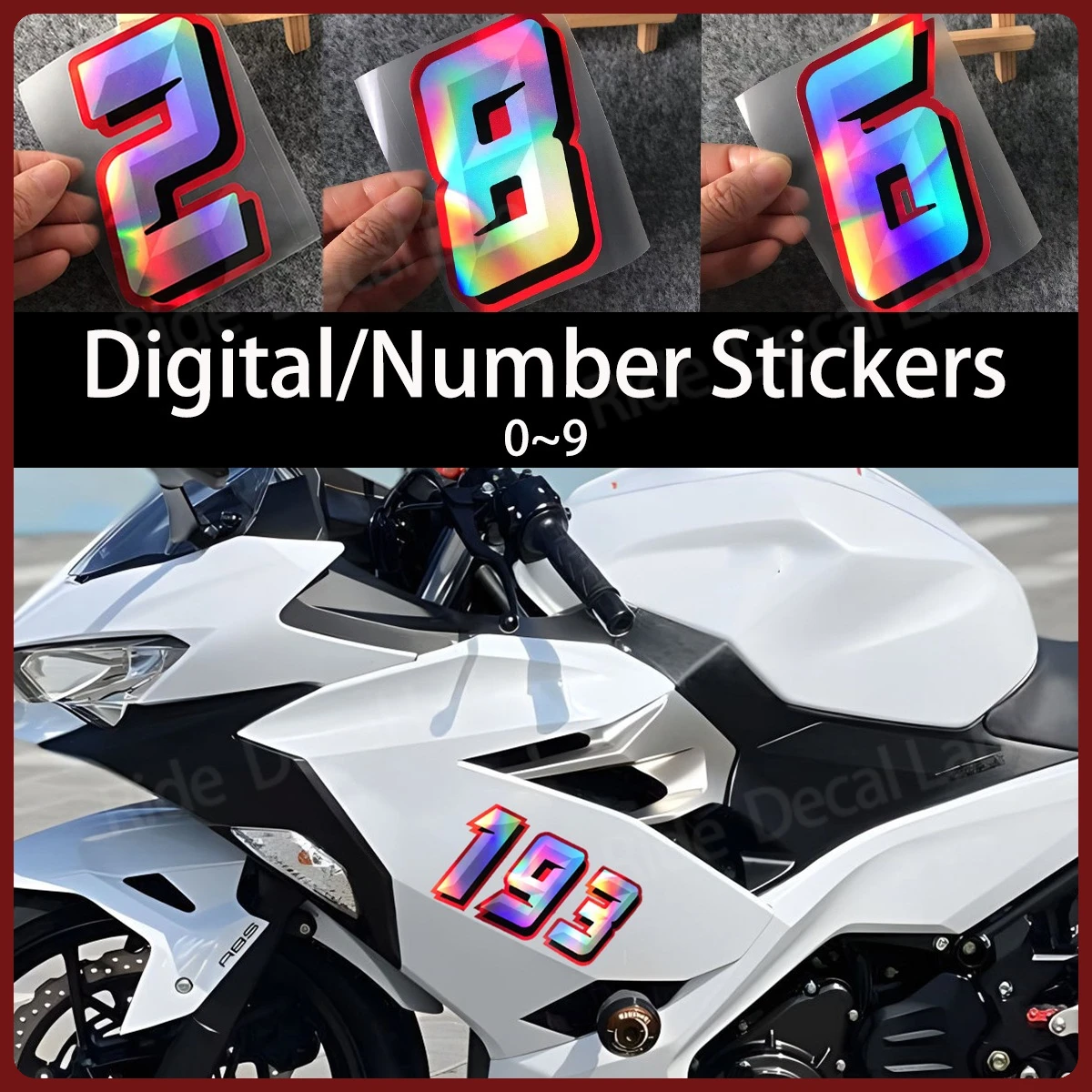 

Наклейки с цифрами от 0 до 9: DIY-декор для мотоциклов и автомобилей, персонализация