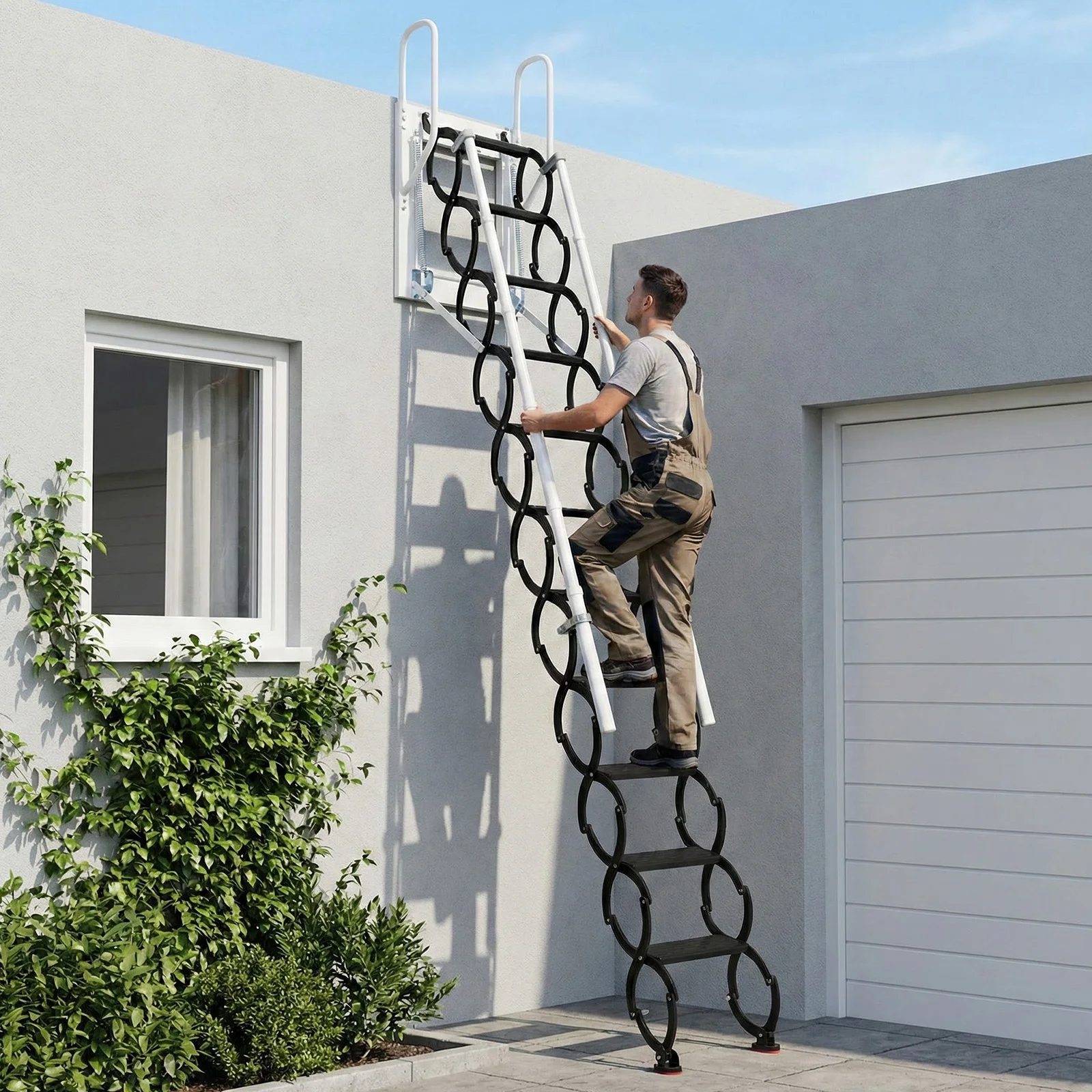 

Сверхширокие чердачные лестницы с 2 поручнями и выдвижной системой, телескопическая лестница, грузоподъемность 660 фунтов, для использования внутри и снаружи помещений