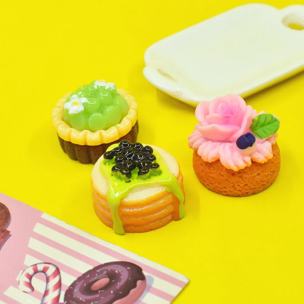 Faux Cake Slice Simulated Fruit Mini Food Toys Dessert Decor Decorate Miniature Scene Accessories Resin Desserts