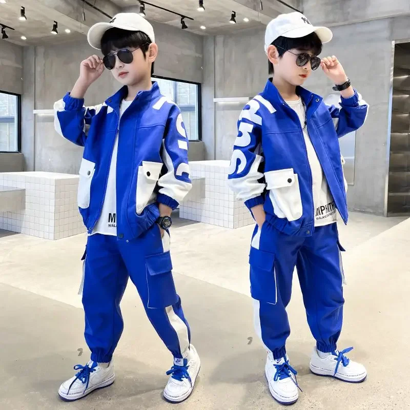 

Tracksuits Clothing Autumn Spring Sports Outfits 2024 New Korean Boy's Girl's Set 2-Pieces Clothes 5 6 8 10 12 14 Years Children