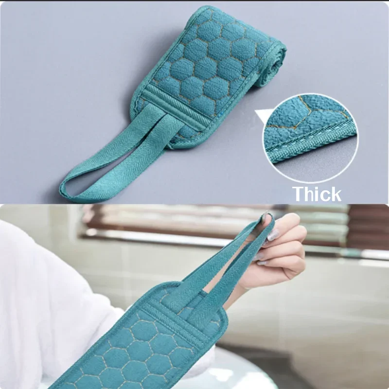 Bath Towel Gloves Bath Flower 3pcs/Set Thickened Stain Removal Combo Set Household Long Strip Back Rubbing Towel