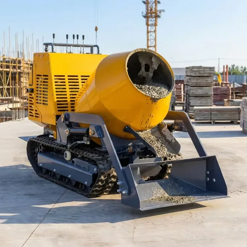 for 7M/h Mobile Volumetric Concrete Mixer Self-installed 500L Hydraulic Hopper Concrete Block Machine Cement Mixer 13.5HP