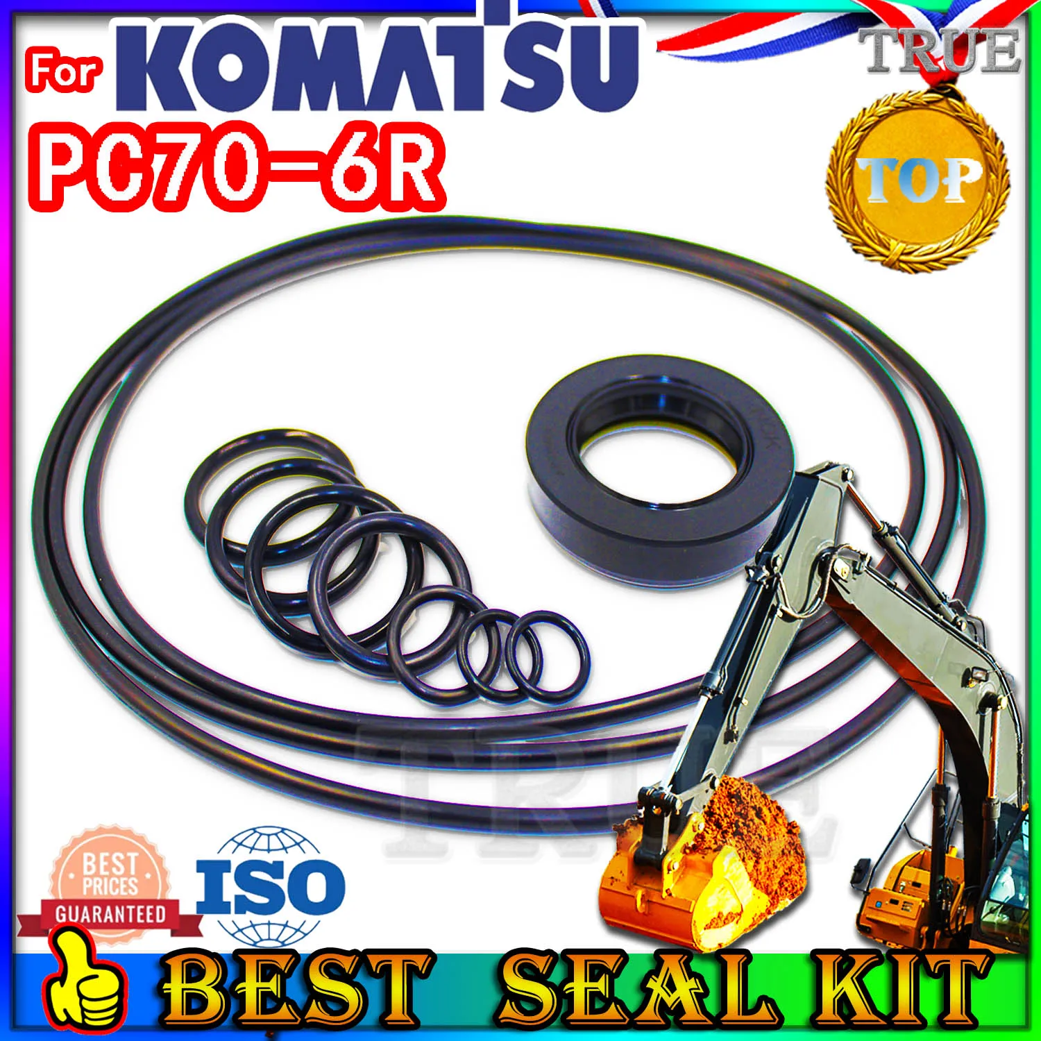 

For KOMATSU PC70-6R Oil Seal Repair Kit Boom Arm Bucket Excavator Hydraulic Cylinder PC70 6R adjuster POSITIONING Backhoe type