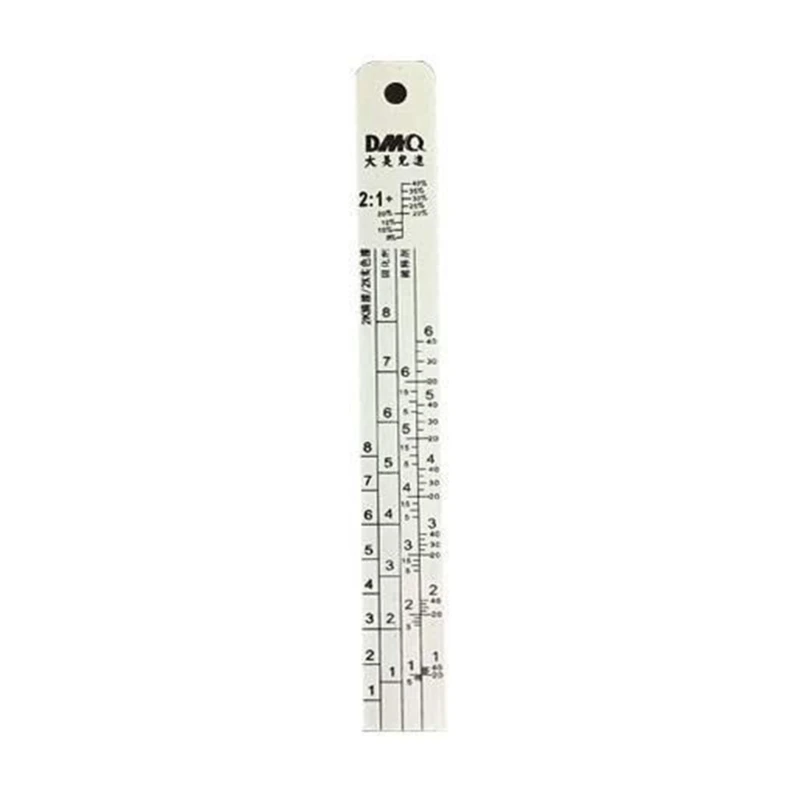 Precision- Ruler Stainless Steel Automobile Paint Mixing Ruler Scale Car Paint Painters Corrosion Resistance Ruler