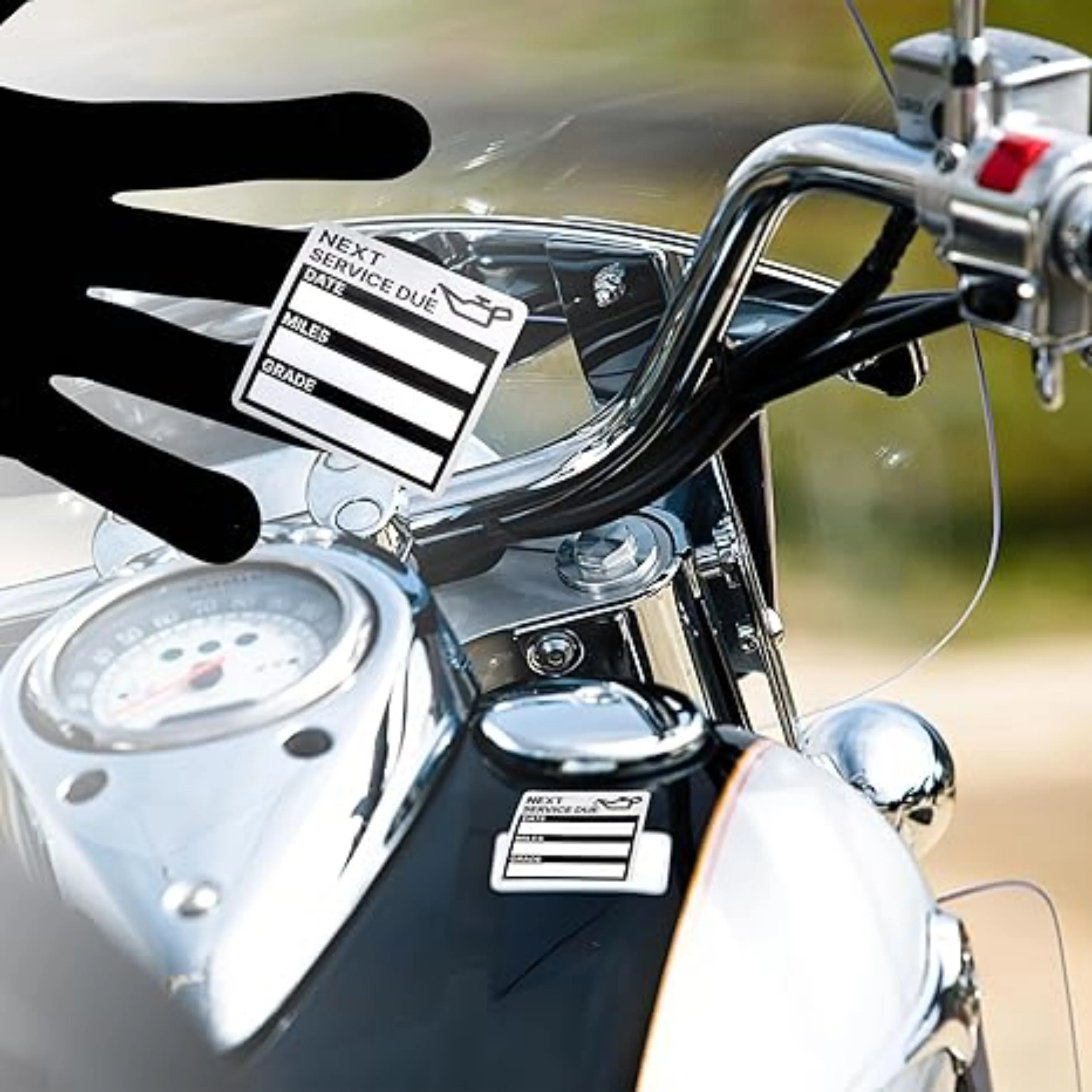 300 ملصق تغيير الزيت، ملصقات الخدمة، ملصقات تذكير الخدمة التالية، سهل الكتابة، سهل التقشير، بدون بقايا