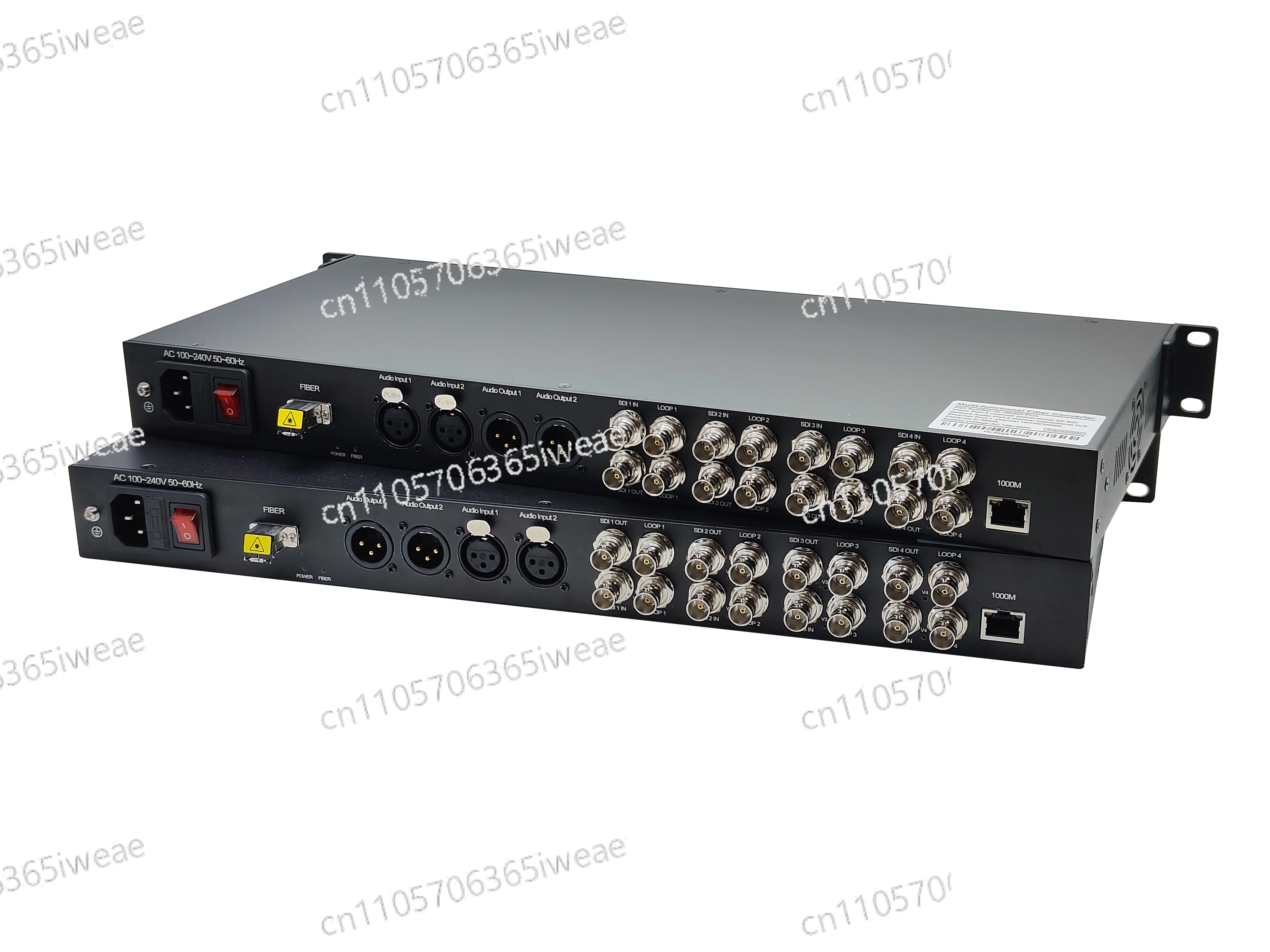 Supports Audio/Ethernet Transmission Over A Single Fiber, OB Van TV Broadcast 8-channel 3G SDI ASI To Fiber Converter