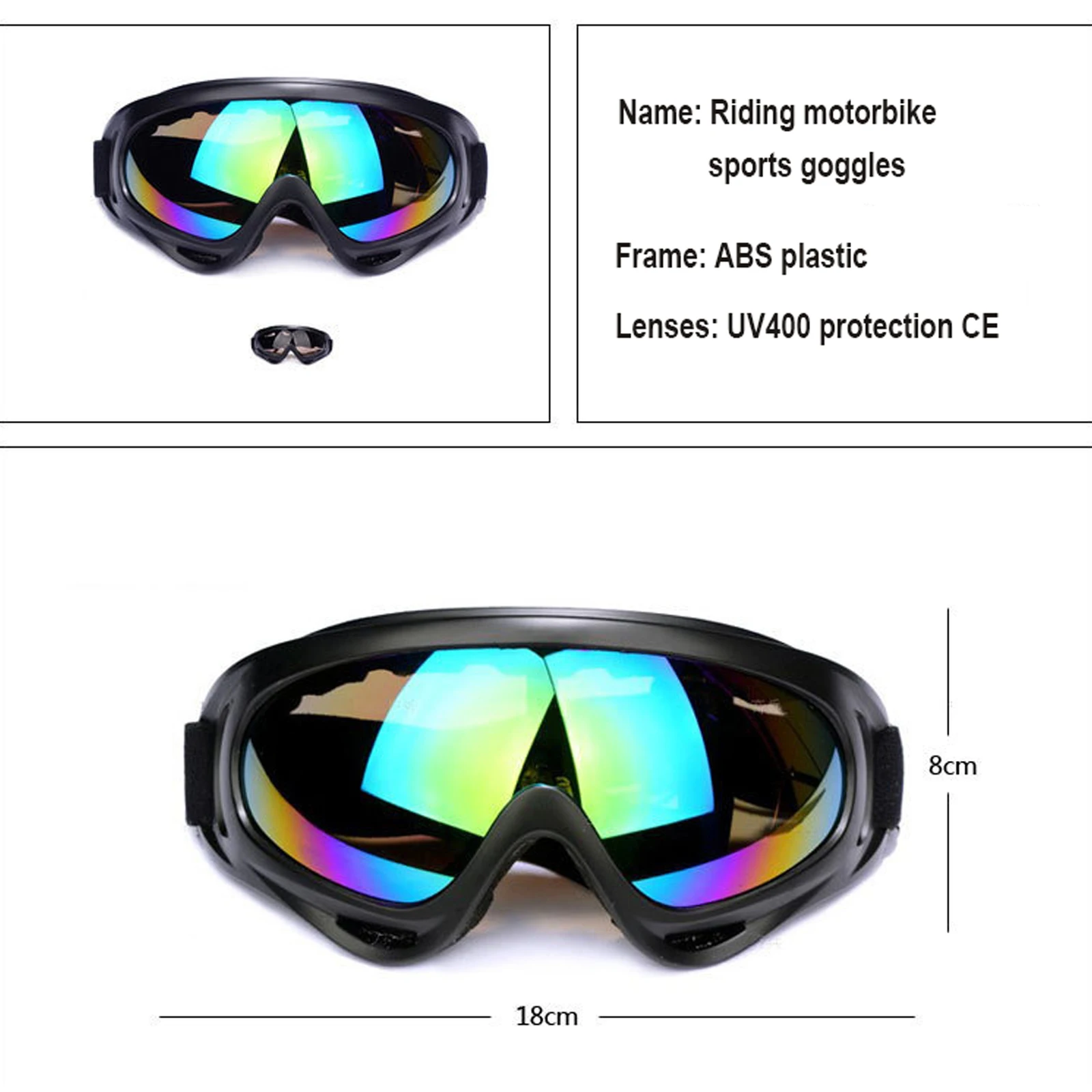 1 قطعة نظارات التزلج الشتوية يندبروف نظارات التزلج في الهواء الطلق نظارات رياضية نظارات UV400 موتو الدراجات عدسة الإطار النظارات الشمسية #6