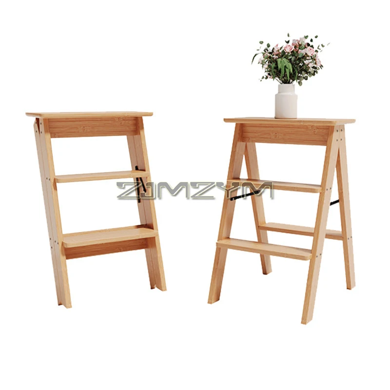 3 Step Ladder, Folding Step Stool with Wide Pedals Portable Step Ladders Counter Chair for Home, Kitchen, Office, 100KG