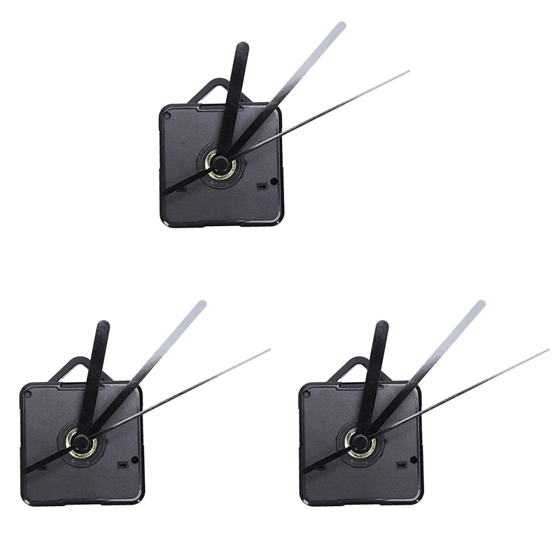 3 Pack Replacement Wall Clock Repair Parts Pendulum Movement Mechanism Quartz Clock Motor With Hands & Fittings Kit