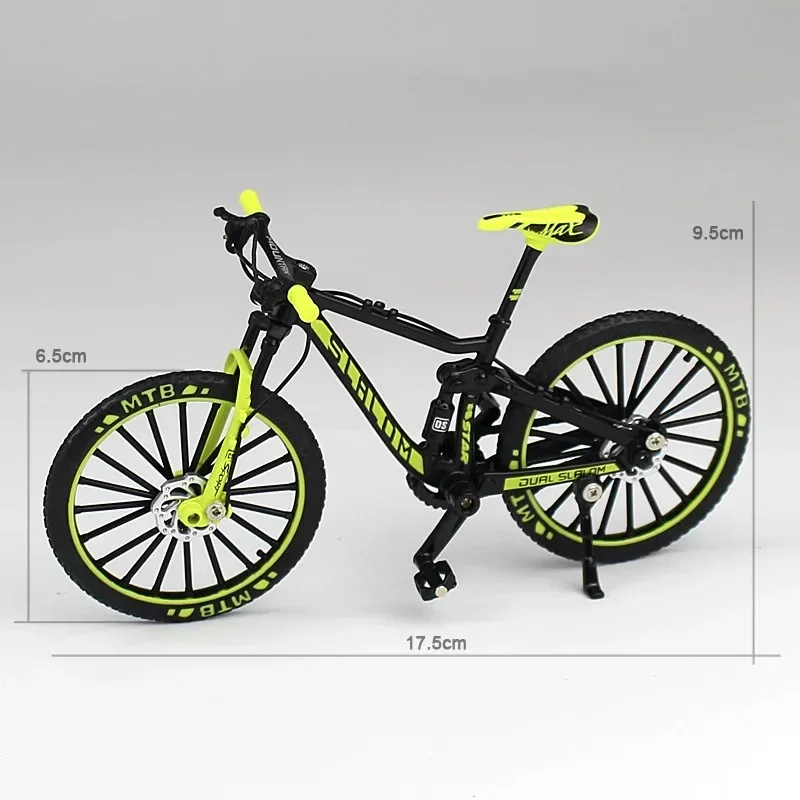 1:10 Mini Alloy Bicycle Model Diecast Metal Finger Racing Mountain Bike Folded Cycling Ornaments Collection  For Children