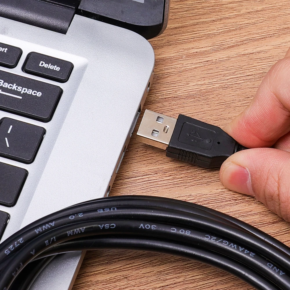 Dual USB A przedłużacz do transmisji danych Superspeed USB 2.0 przewód zasilający przedłużacza z męskiego na męskie do komputera z aparatem