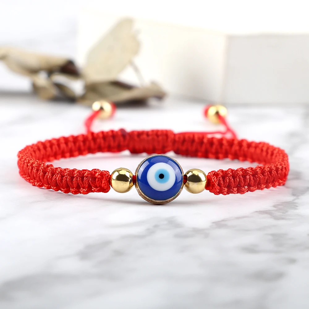 Vintage Blue Evil Eye Braided Bracelets Couple Multiple Colors Nylon Rope Knitted Adjustable Bangles for Men Women Reiki Jewelry